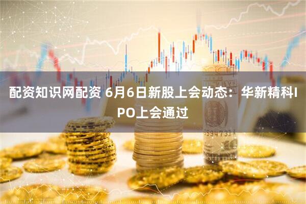 配资知识网配资 6月6日新股上会动态：华新精科IPO上会通过
